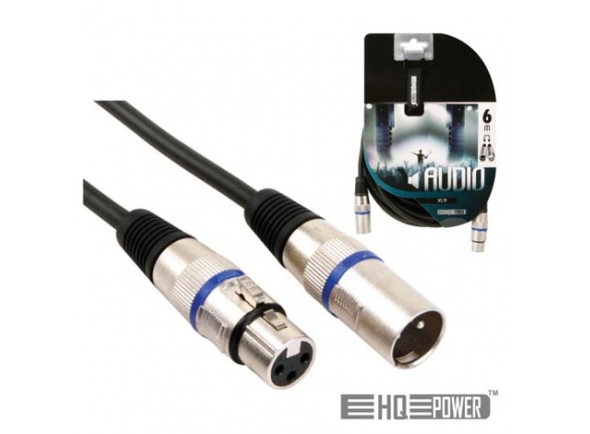 HQ Power PAC110 3p Fêmea / Jack 6.35mm Macho 3m HQ Power PAC110 3p Fêmea / Jack 6.35mm Macho 3m